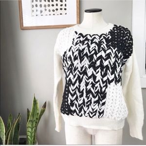 Zara knit twisted chunky yarn sweater sz M